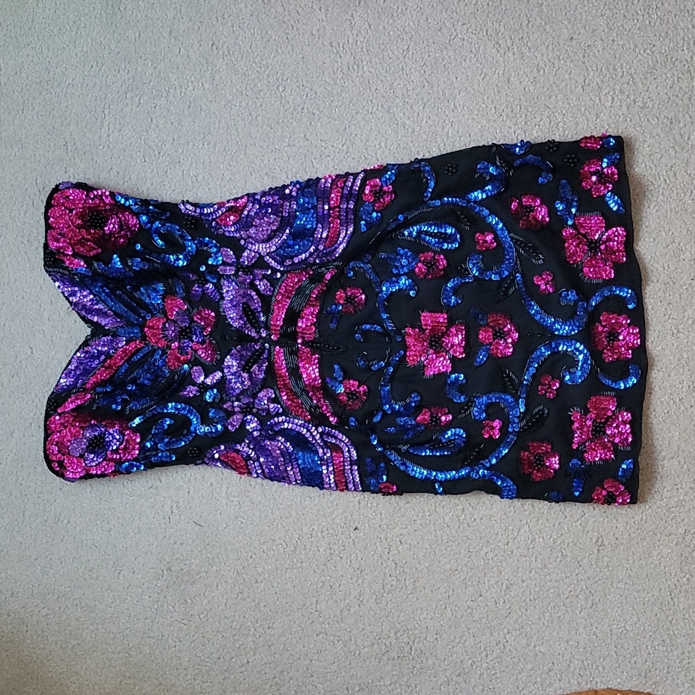 80's Nadine Sequin fitted dress